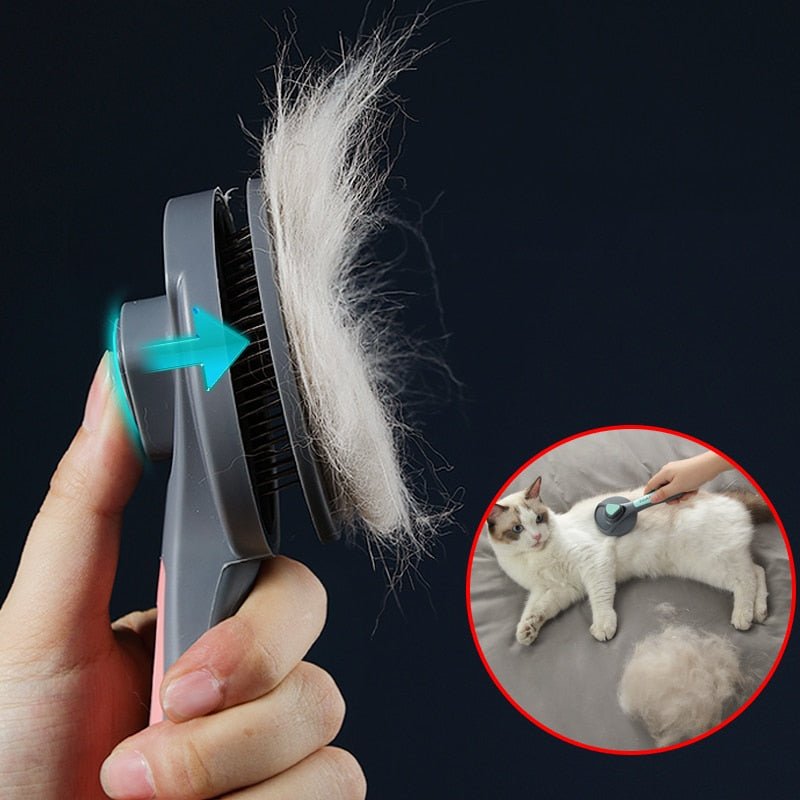 Cat Self Groomer Brush - Grey - Catwise Pet Shop