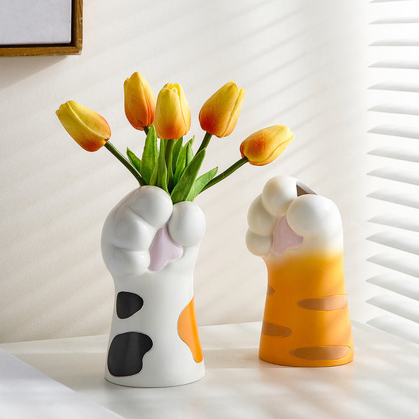 Celery Pets Purrfect Cat Paw Vase