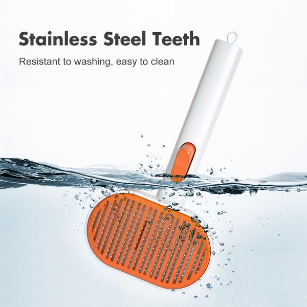 Button Quick Clean Waterproof Cat Hair Brush